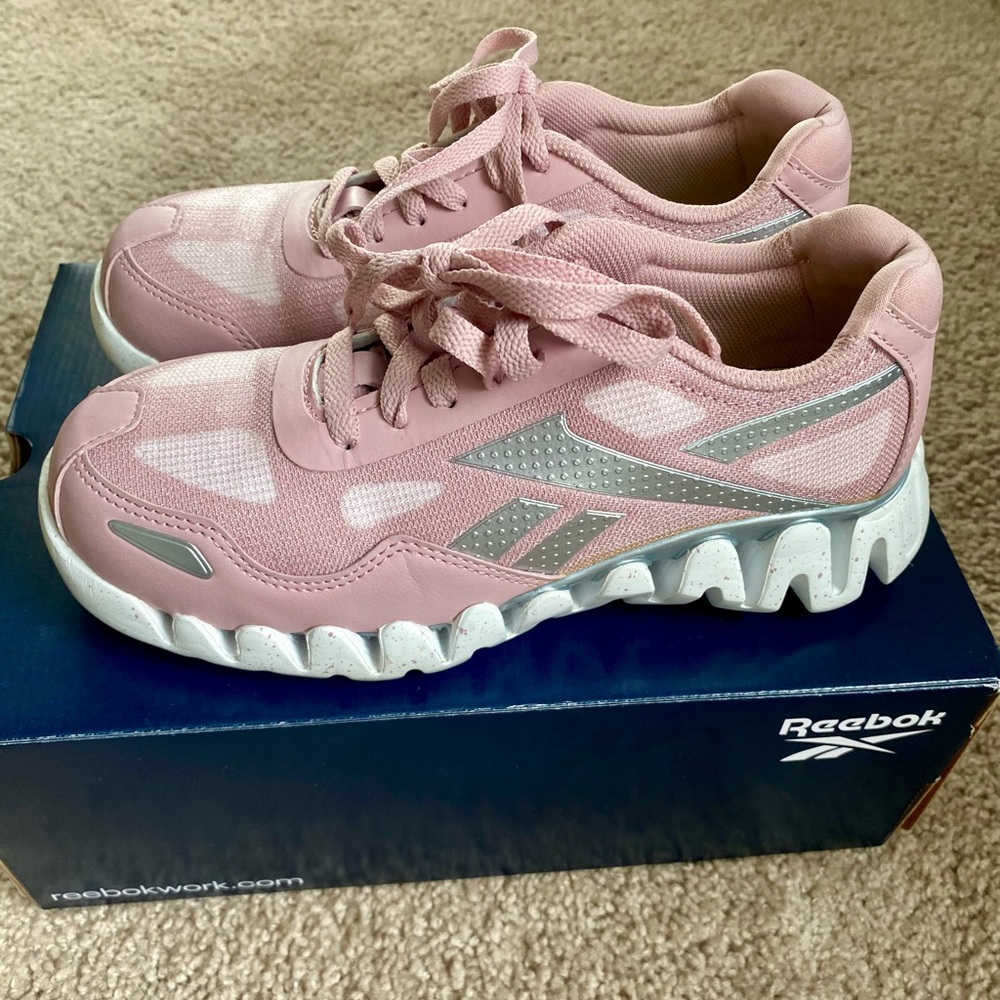 Reebok Womens Zig Pulse Work Steel Toe RB151 Pink Shoes Sneakers